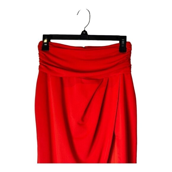 Dundas X Revolve Red Front Slit Jersey Knit Siouxsie Midi Skirt Size S - Picture 4 of 11